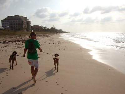 Walking the Dog Grace Bay Beach 07