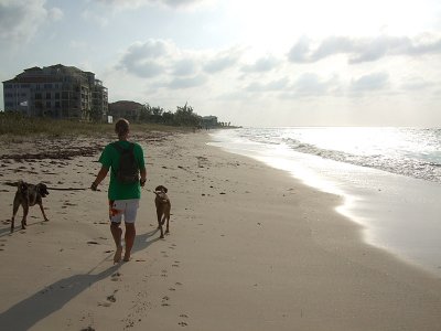 Walking the Dog Grace Bay Beach 08