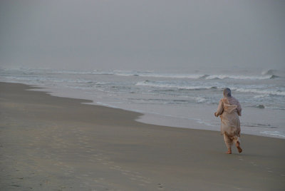 Jogging on the Beach