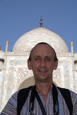 Chris in Front of the Taj