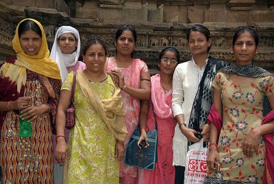 Indian Women Visiting Khajuraho