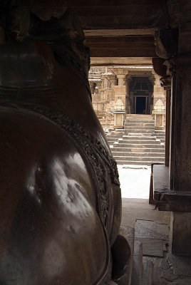 Looking out from Nandi Temple