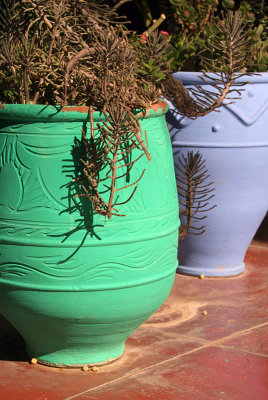 Green and Blue Pots