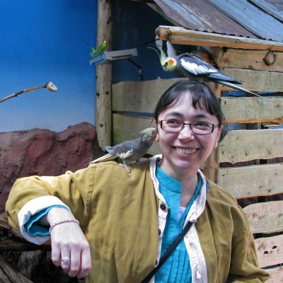 Karen, bird lover, Seattle Zoo - IMG_1983.jpg