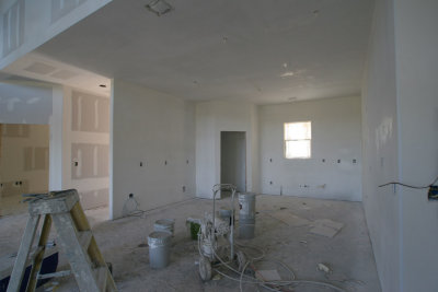 Looking into the kitchen area from the living room