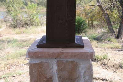 The trimwork is finished on the corner posts