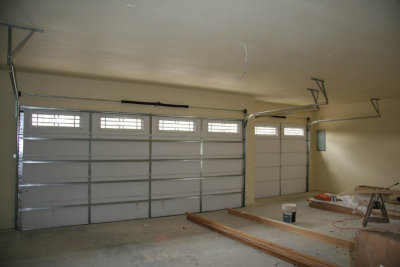 The garage doors were installed the week before Thanksgiving