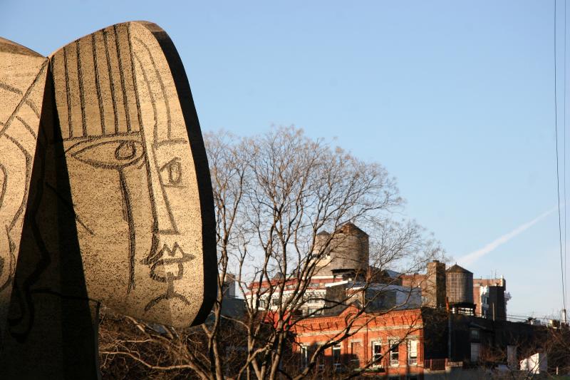 Picasso Sculptured Woman & SOHO Skyline