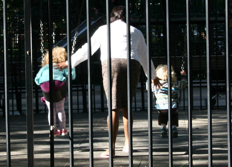 Swinging in the Playground