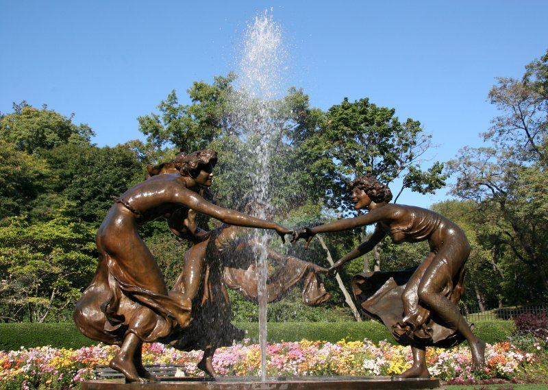 Three Frolicking Muses - Conservatory Chrysanthemum Garden