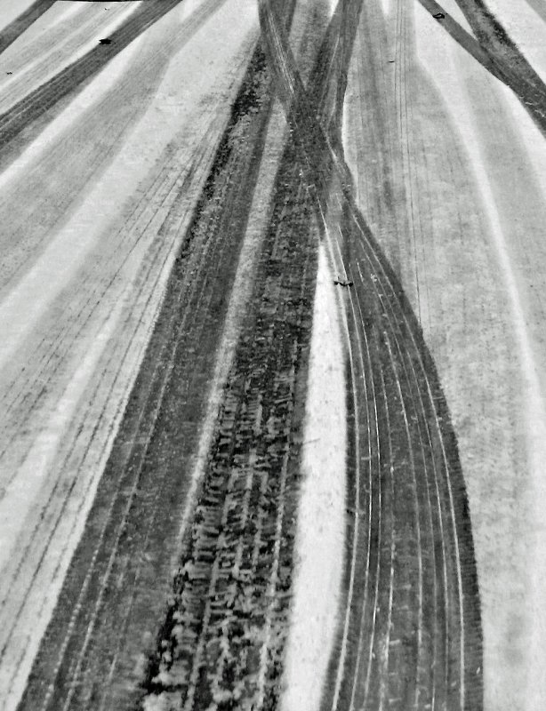 Tire Tracks - First Snow of the Season