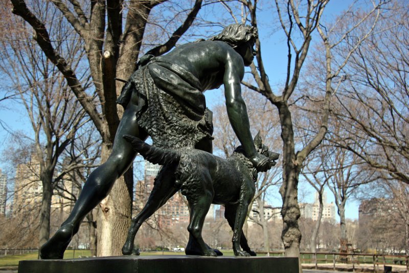 Indian Hunter Statue near Sheeps Meadow & the Mall