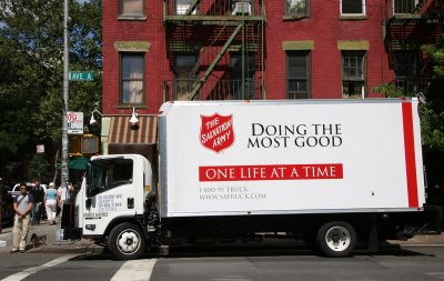 Salvation Army Truck at Avenue A & East 7th Street