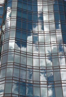 Glass Tower with Reflections