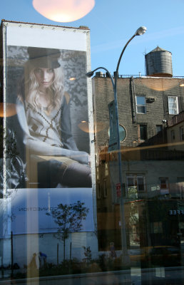 French Connection Billboard - Jane Restaurant Window Reflection