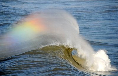 Catching a Rainbow in a Wave at Imperial Beach 