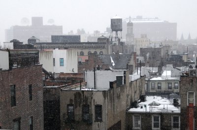 More Snow Today - West Greenwich Village Skyline