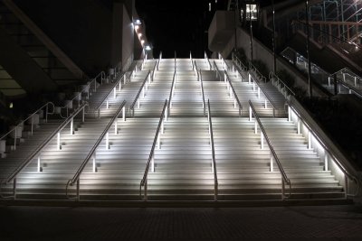 Convention Center Stairs at Night