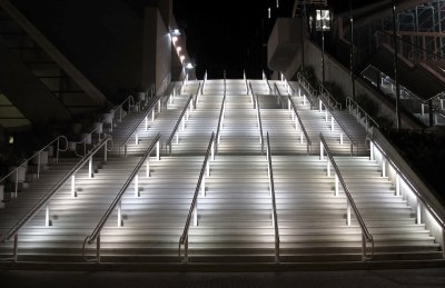 Convention Center Stairs at Night