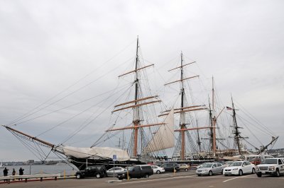 Clipper Ship in Port