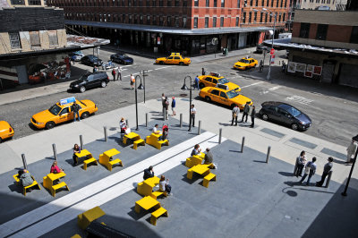  Yellow Cabs & Tables from the High Line