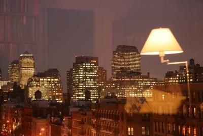 Lower Manhattan & Living Room Reflection
