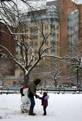 Making a Snowman & NYU Student Center
