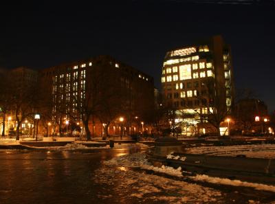 NYU Library & Student Center at Night