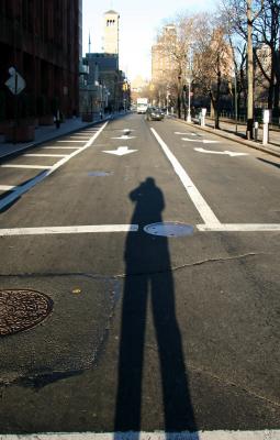 Self Portrait at Washington Square South & East - West View