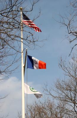 Flags at the Mercer Street Childrens Playground