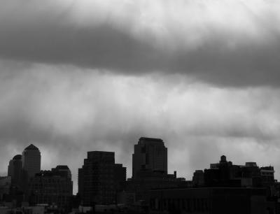 Downtown Manhattan - Afternoon Clouds