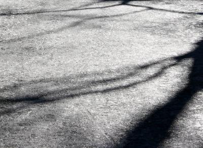 Ice and Shadows on the Walkway