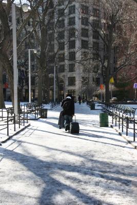 Walkway to NYU Information & Business School