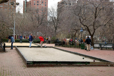 Bocce Ball Court Action