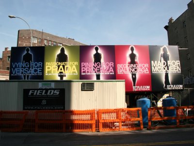Style.com Billboards at 7th Avenue Construction Site