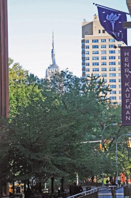 NYU & Empire State Building - North View of Washington Square East