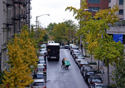 West 118th Street at Amsterdam Avenue - View Toward Morningside Heights Park