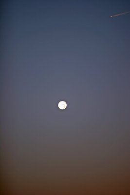 Flying Over the Moon at Sunrise