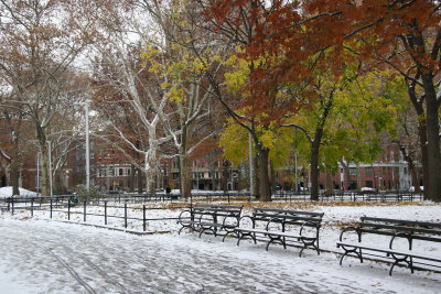 Southwest View - Fall Foliage & Snow