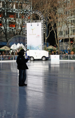 Cleaning Ice Skaters Pond