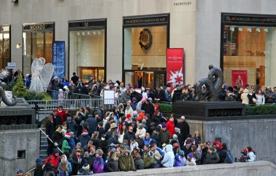 Holiday Crowd at the Ice Rink