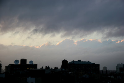 Breaking Storm at Sunset - West Greenwich Village