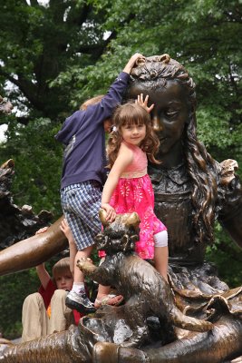 Alice in the Wonderland sculpture garden in Central Park.