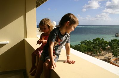 Kids on the balcony