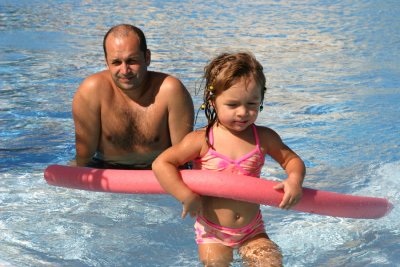 In the pool