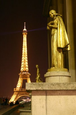 Figures near the Chaillot Palace