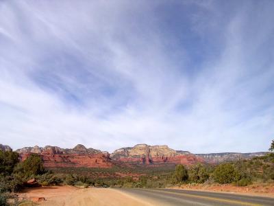 Red rocks and road Sedona, AZ