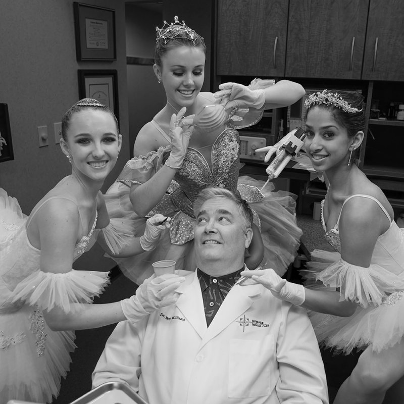Garet, Lauren and Sabrina with Dr Williams