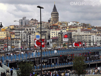 Galata Bridge and Tower, Istanbul, Turkey