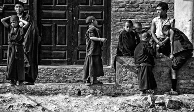 Young Buddhist monks in Nepal